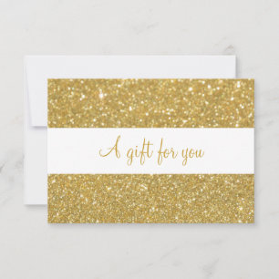 Chic guld glitter presentkort