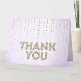 Chic Guld Glitter Tack Kort