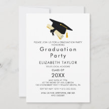 Chic Guld Grad Cap Photo Dubbla Studentfest I