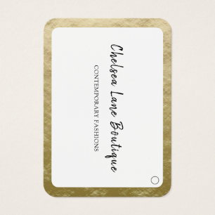 Chic Guld Gräns Boutique Hanging Pris Märkre Visitkort