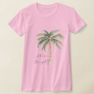 Chic Guld Handflatan Träd T Shirt