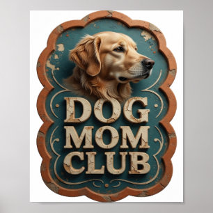 Chic Guld HUND MAMMA KLUBB Poster