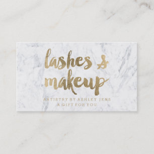 Chic guld-lash makeup marble rabattkort