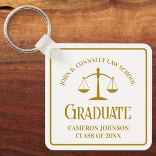 Chic Guld Law School Studenten Keepsak Nyckelring