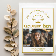 Chic Guld Law School Studenten Photo Party