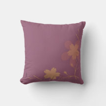 Chic Guld Lila Abstrakt Blommigt