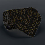 Chic Guld Line Mönster Black Neck Tie Slips<br><div class="desc">En riktigt chic guld svart nektie som är designad för mångsidighet och stil. Den här enkla men slående geometriska designen i lysande guld mot en solid svart bakgrund ger ett rent, sofistikerat utseende. Det är ett viktigt tillbehör för alla krigsherrar, som lätt kan paras med både formellt kostym och smart...</div>