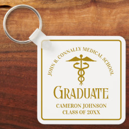 Chic Guld Medical School Studenten Keepsaké Nyckelring