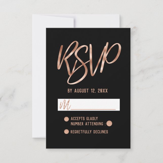 Chic Guld Modern Typografi Bröllop OSA (Framsida)