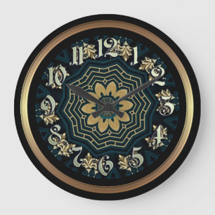 Chic Guld och Grönt, Stil i Asien Stor Klocka