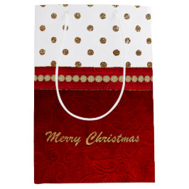Chic Guld och Red jul Gift Bag