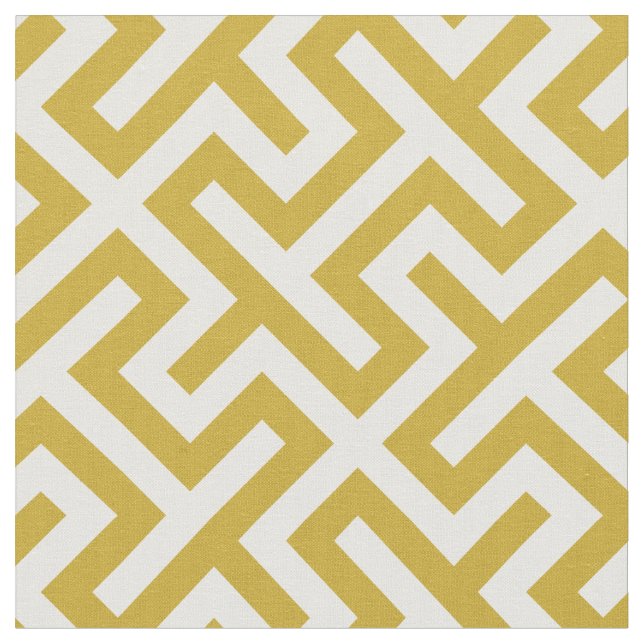 Chic guld och vit abstrakt geometriskt mönster tyg (Närbild)