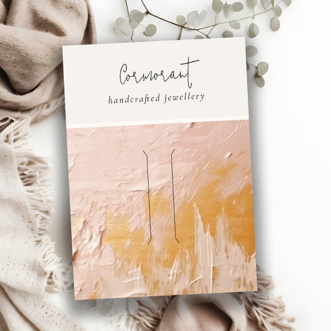 Chic  Guld Oil Paint Struktur Hairpin Visning Visitkort (Skapare uppladdad)