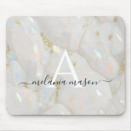 Chic Guld Opal Gemstone Marble Monogram Musmatta