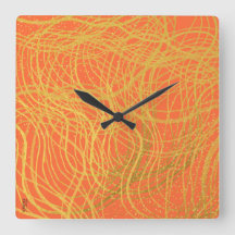 Chic Guld Orange Abstrakt
