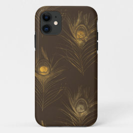 Chic Guld Peacock Feathers Elegant Snyggt