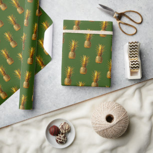Chic Guld Pineapple Sommar Mönster Presentpapper