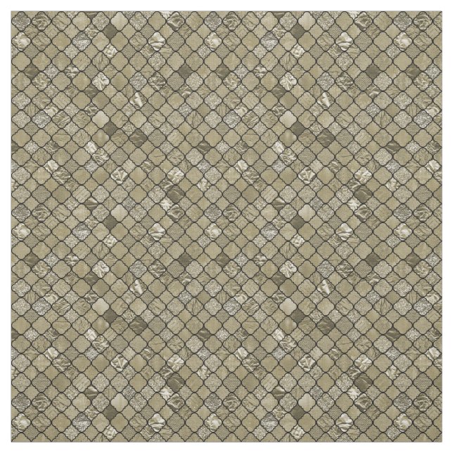 Chic guld- Quatrefoil omkullkastar glitter Tyg (Provkarta)