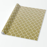 Chic Guld Quatrefoil Presentpapper<br><div class="desc">Chic Guld Quatrefoil</div>
