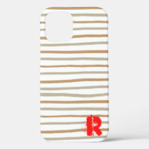 Chic Guld Red Monogram Fodral-Mate iphone case