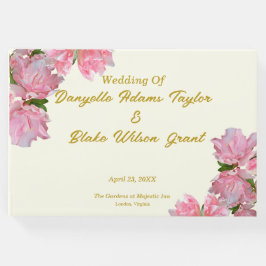 Chic Guld, Rosa Azaleas och Elfenbenskusten Bröllo Gästböcker