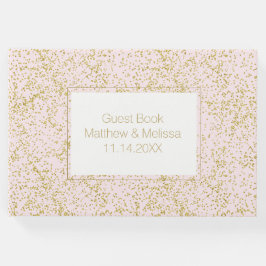 Chic Guld Rosa  Confetti Gnistra Bröllop Gästböcker