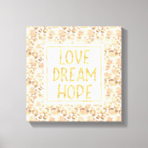 Chic Guld Rosa Leopard Skriv ut Canvastryck