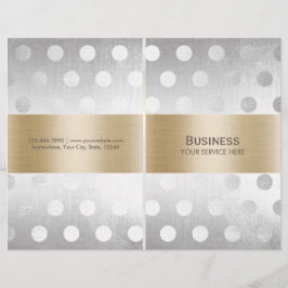 Chic Guld & Silver Beauty Hair Salon Spa Bi-Fold