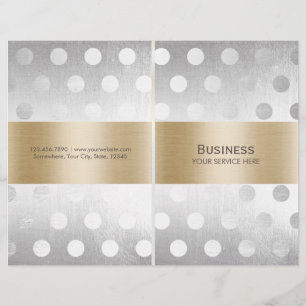 Chic Guld & Silver Beauty Hair Salon Spa Bi-Fold