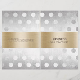 Chic Guld & Silver Beauty Hair Salon Spa Bi-Fold