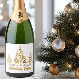 Chic Guld Snöflingor julen Party Personlig