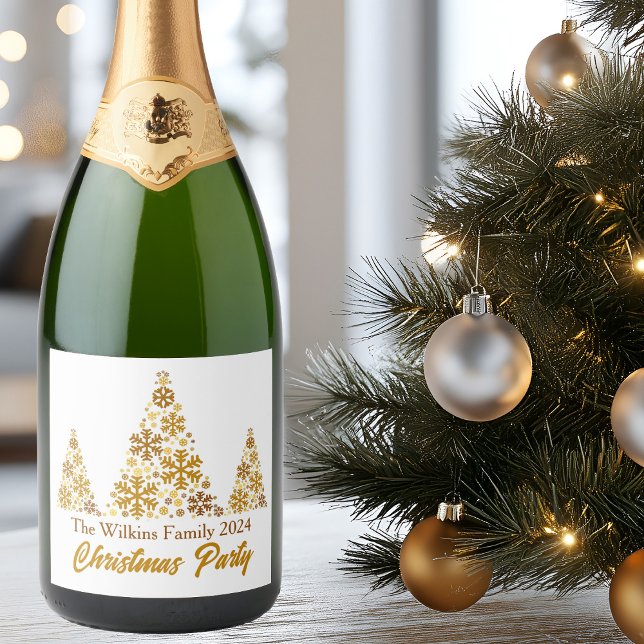 Chic Guld Snöflingor julen Party Personlig (Skapare uppladdad)