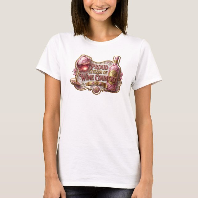 Chic guld STOLT MEDBORGARE I VINLAND T Shirt (Framsida)