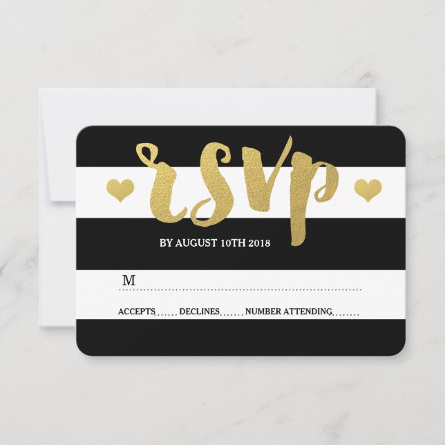 Chic Guld | Svarta Rand-OSA kort (Framsida)