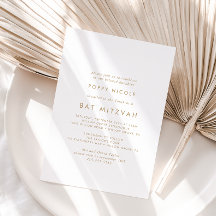 Chic Guld Typografi Bat mitzvah