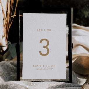 Chic Guld Typografi, Bordsnummer