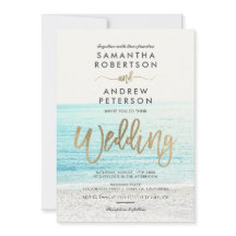 Chic guld typografifoto bröllop