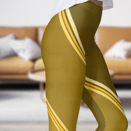 Chic Guld under Grått-utskrift i utskrift Leggings