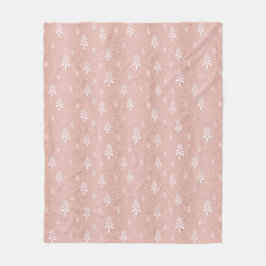 Chic guld, västra Julgran, mönster Fleecefilt