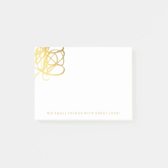 Chic guld verkställer postar det noterar post-it block (Framsida)