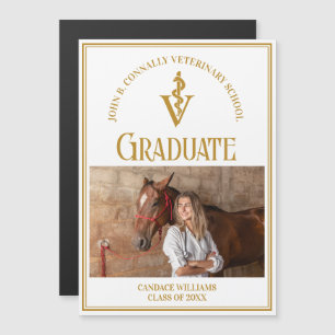 Chic Guld Veterinary School Photo Student Magnet
