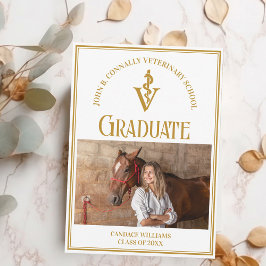 Chic Guld Veterinary School Photo Studenten Meddelande
