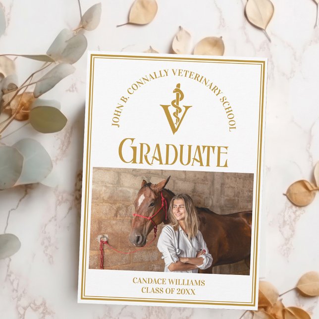Chic Guld Veterinary School Photo Studenten Meddelande (Skapare uppladdad)