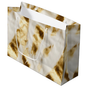 Chic Guld White Cowhide Western