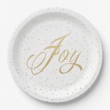 Chic Guld & White Joy Sparkles-Helgdag