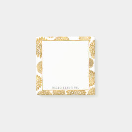 Chic guldblommor post-it block