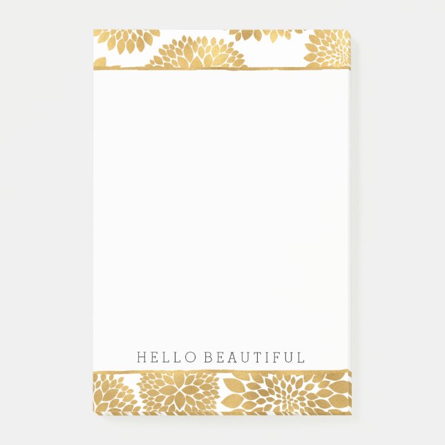 Chic guldblommor post-it block (Framsida)