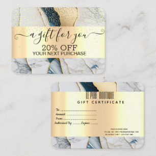 Chic guldconfetti, marmor guld rabattkort