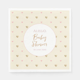 Chic Gult Baby Shower Pappersservett