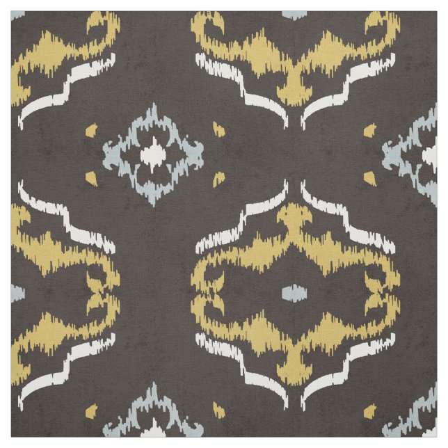 Chic gult brunört mönster tyg (Provkarta)